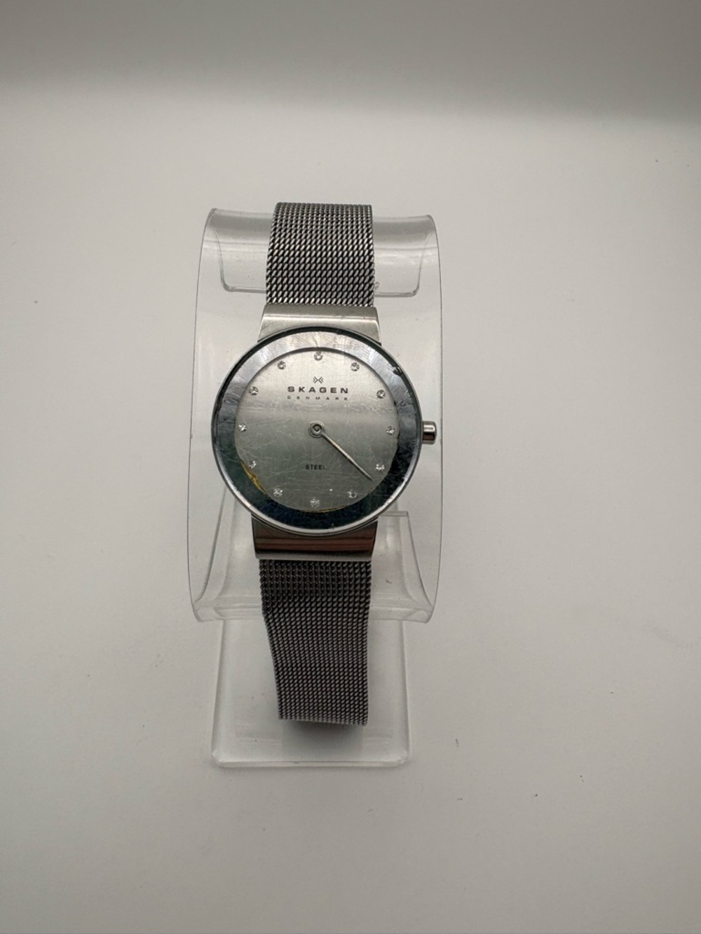 Skagen 358SSSD Silver Mesh Band Minimalist Watch